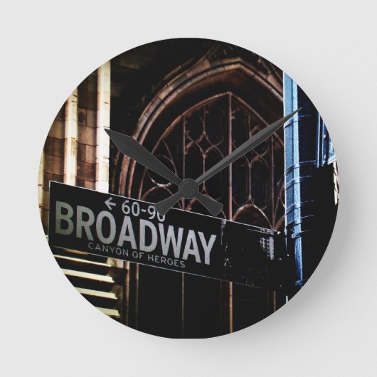 NYC-tekens Ronde Klok (Voorkant)