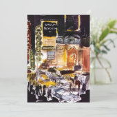 NYC Theater District Gewaardeerde uitnodigingen ~ (Staand voorkant)