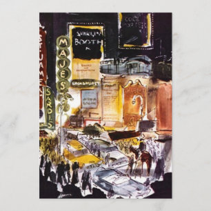 NYC Theater District Gewaardeerde uitnodigingen ~ 