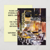 NYC THEATER DISTRICT INVITATION ~EENVOUDIG TE AANP KAART (Voorkant / Achterkant)