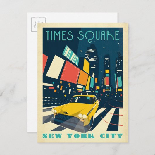 NYC - Times Square Briefkaart (Voorkant / Achterkant)
