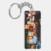 NYC Times Square Broadway Acryl Sleutelhanger (Voorkant Links)