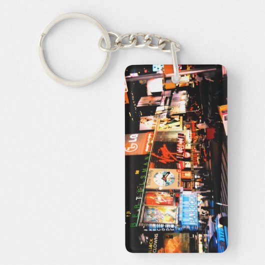 NYC Times Square Broadway Acryl Sleutelhanger (Voorkant)