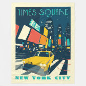 NYC - Times Square Fleece Deken (Voorkant)