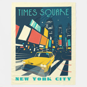 NYC - Times Square Fleece Deken