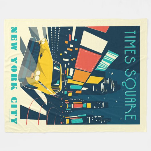 NYC - Times Square Fleece Deken (Voorkant (Horizontaal))