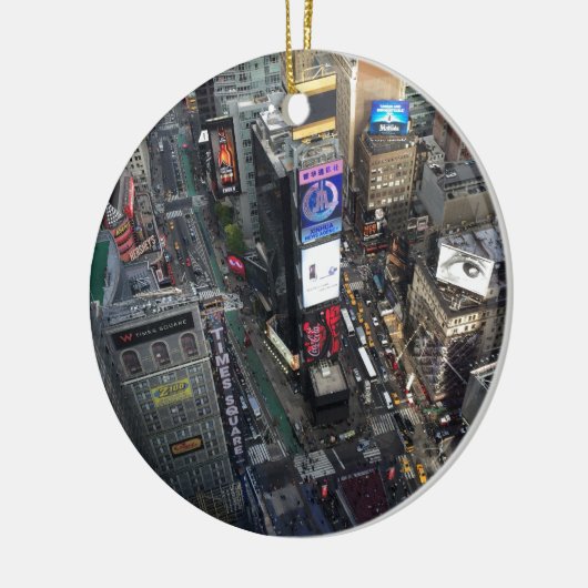 NYC Times Square Keramisch Ornament (Links)