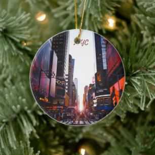 NYC Times Square New York City Keramisch Ornament