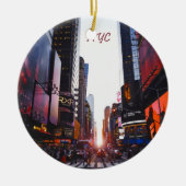 NYC Times Square New York City Keramisch Ornament (Voorkant)