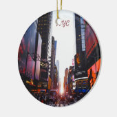 NYC Times Square New York City Keramisch Ornament (Links)