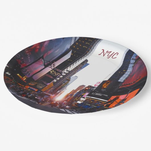 NYC Times Square New York City Papieren Bordje (Gekanteld)