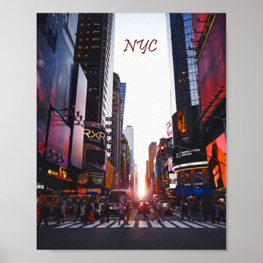 NYC Times Square New York City Poster (Voorkant)