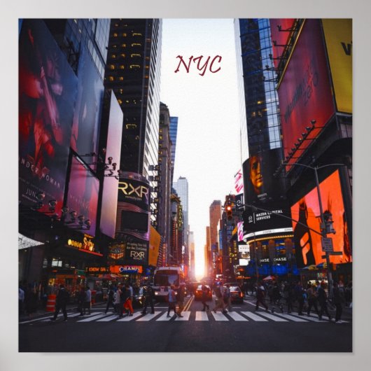 NYC Times Square New York City Poster (Voorkant)