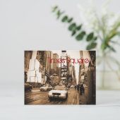 NYC Times Square Taxi Briefkaart (Staand voorkant)