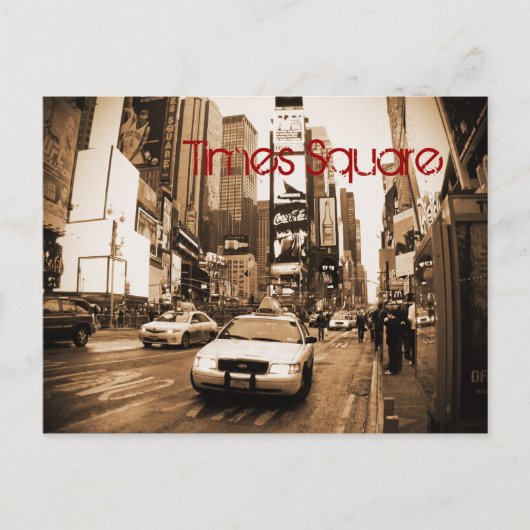 NYC Times Square Taxi Briefkaart (Voorkant)