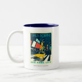 NYC - Times Square Tweekleurige Koffiemok (Links)