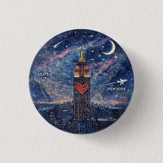 NYC to Seattle Button (Voorkant)