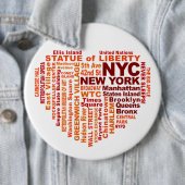 NYC-toets - formaat kolossaal Ronde Button 6,0 Cm (In situ)