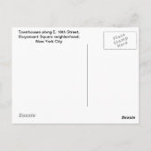 NYC Townhouses, E. 18th Street, Briefkaart (Achterkant)