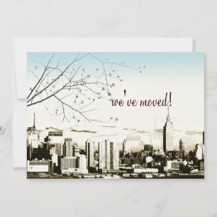 NYC/tweelingtorens silhouet/reisankondiging Aankondiging