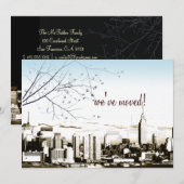 NYC/twin towers silhouet/mobiele aankondiging (Voorkant / Achterkant)