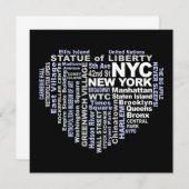 NYC-uitnodiging - Aanpassen! Kaart (Voorkant / Achterkant)