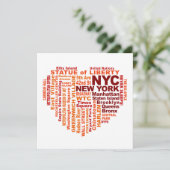 NYC-uitnodiging - Aanpassen! Kaart (Staand voorkant)