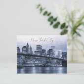NYC Unforgettable Night Skyline Briefkaart (Staand voorkant)
