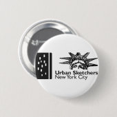 NYC Urban Sketchers Button (Voorkant /achterkant)