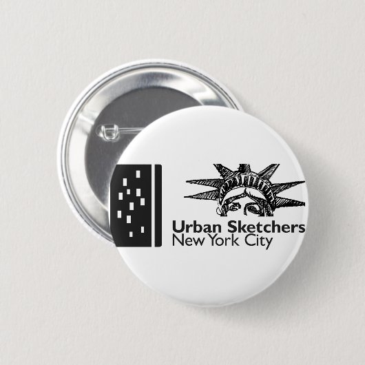 NYC Urban Sketchers Button (Voorkant /achterkant)