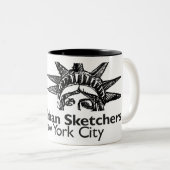 NYC Urban Sketchers Mok (Voorkant rechts)