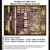 NYC Urban Typography Collage Panel FB3 Decoupage Tissuepapier