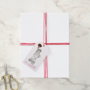 NYC Valentijn Status van de Rozen van de Vrijheid  Cadeaulabel