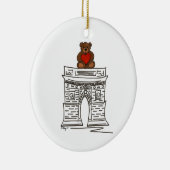NYC Valentijnsdag Washington Square Arch Keramisch Ornament (Rechts)