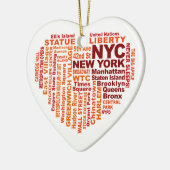 NYC-versiering - aanpasbaar Keramisch Ornament (Links)