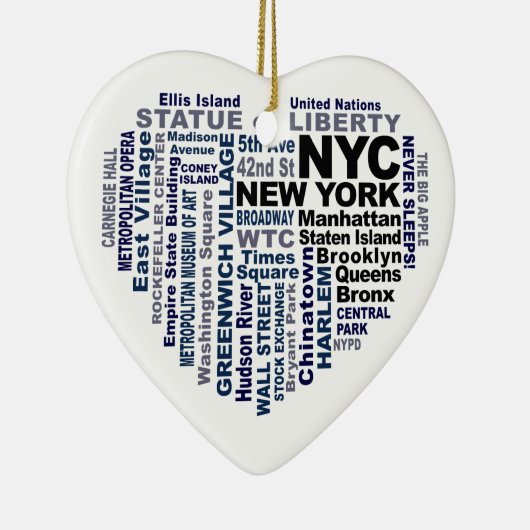 NYC-versiering - aanpasbaar Keramisch Ornament (Rechts)