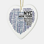 NYC-versiering - aanpasbaar Keramisch Ornament (Links)