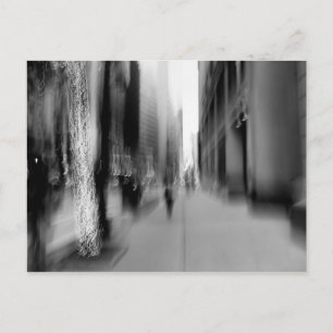 NYC Verticaal B&W Blur Briefkaart
