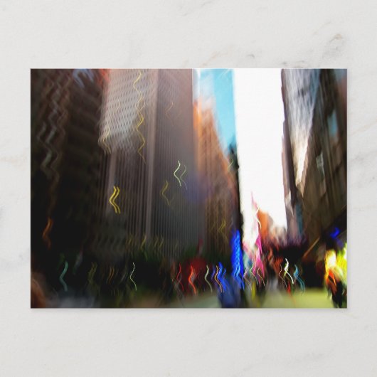 NYC Vertical Blur Briefkaart (Voorkant)
