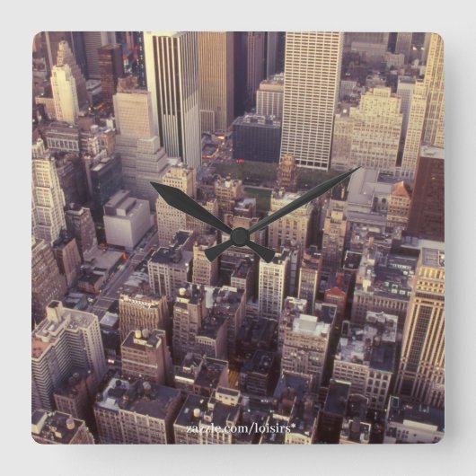 NYC VIERKANTE KLOK (Voorkant)