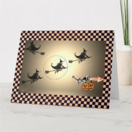 NYC Vintage Heks Halloween Kaart