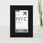 NYC Vliegticket Kaart (Voorkant)