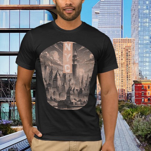 NYC Voeg naam toe Grafisch T-shirt