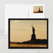 NYC Vrijheidsbeeld Dusk Briefkaart (Voorkant / Achterkant)