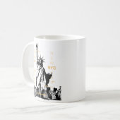 NYC Vrijheidsbeeld New York Manhattan Custom Best Koffiemok (Voorkant links)