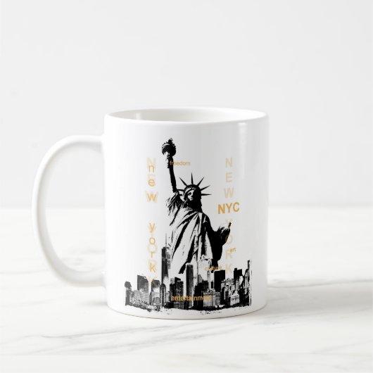 NYC Vrijheidsbeeld New York Manhattan Custom Best Koffiemok (Links)