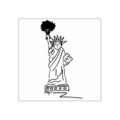 NYC Vrijheidsbeeld Rose Bouquet Valentijn Stamp Rubberstempel (Afrduk)