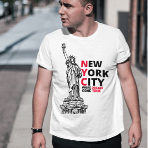 NYC waar dromen een echte Motivatie prijsopgave wo T-shirt