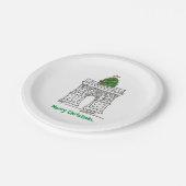 NYC Washington Square Kerstboom New York Papieren Bordje (Gekanteld)