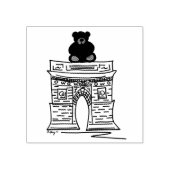 NYC Washington Square Valentijnsdag Beer Rubberstempel (Afrduk)